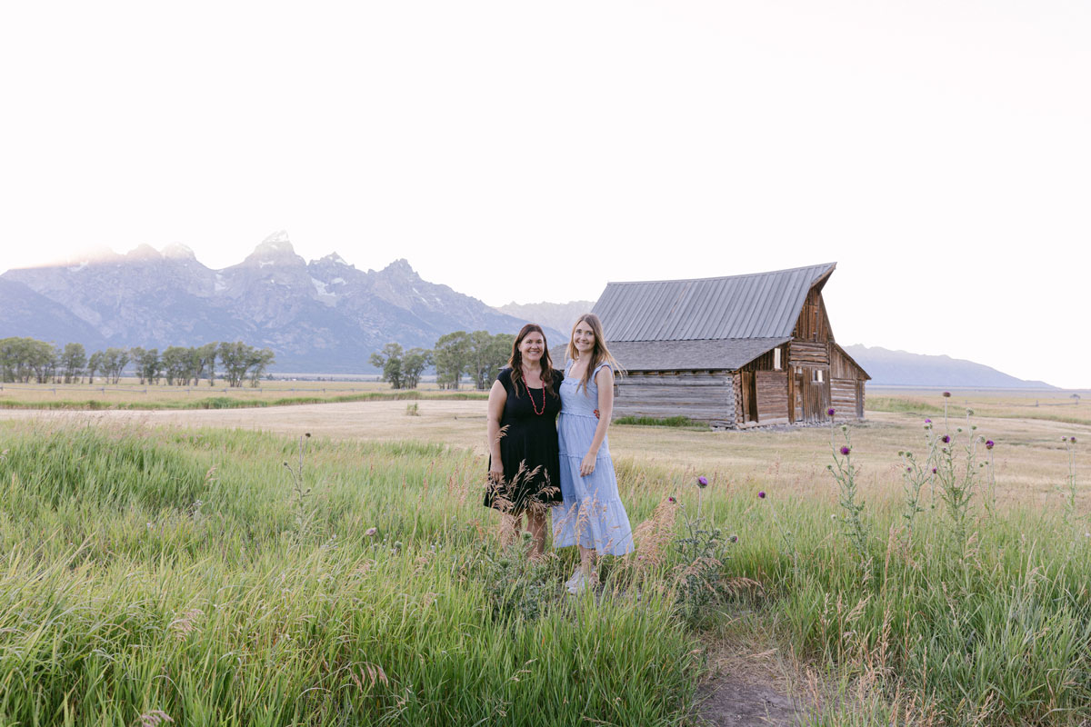 Wearing my Gal Meets Glam Dress in Grand Teton National Park 