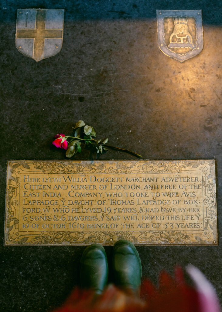 William Doggett's Tomb at St. Mary's Church in Boxford, Suffolk, England